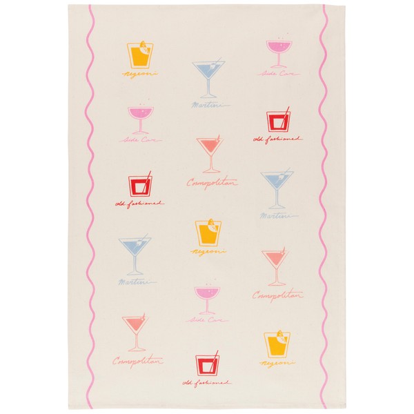 Jubilee Danica Kitchen Cloth Dish Towel - Happy Hour, 100%