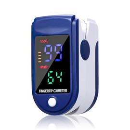 JeeLeeko dedo Oximetro, Oximetro Digital Portátil, Pulsioximetro de Pantalla Grande, Adecuado para Deportes y Uso Diario, Azul                        
