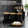 Juego de Accesorios de Baño 7 Piezas, PPBambú Impermeable, Incluye