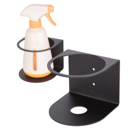 RoakyRoasy Spray Bottle Holder 2 pcs, Thick Steel Wall Mount Organizer Holds 2 x 32 oz Spray Bottles, Includes Hardware