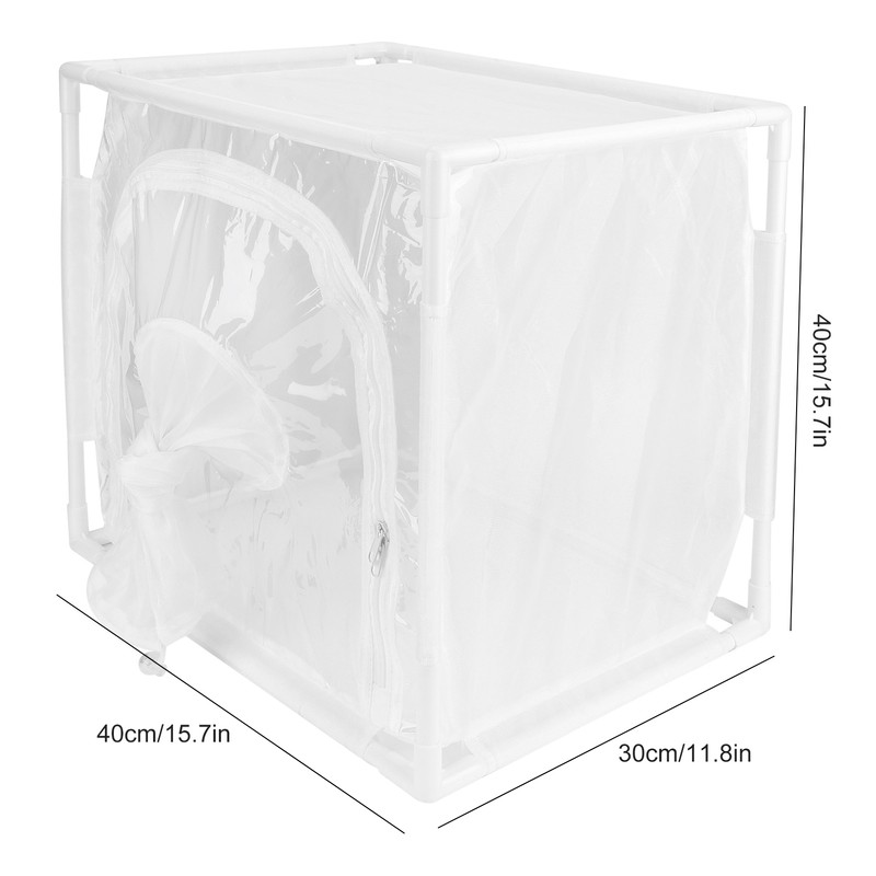 Insect Mesh Cage Greenhouse Outdoor Ventilated Butterflies Habitats Cage 40x30x40cm