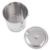 WUSILILU 14L Stainless Steel Bucket with Lid, Handle, Open Lip