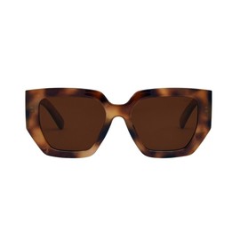 I-SEA Women's Olivia Polarized Sunglasses - Oversized Square Sunglasses, Womens Sunglasses with Scratch-Resistant Lenses, Handcrafted Trendy Sunglasses - Mocha Tortoise Frame, Brown Polarized Lens