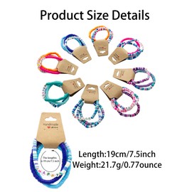 VALIJINA 24 Pcs bestie friendship bracelets bulk for Women cute Bracelet Set Beaded Stretch Bracelets party favors for party bracelet, classroom Prizes, Birthday Christmas Party Favors