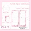 100pcs Pink Bow Notepad Bowknot List to-Do Paper Pad 3.2x7.5