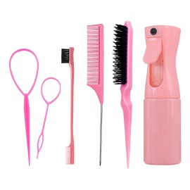 Kit Peines Y Cepillos Regadera Para Cabello Con Atomizador                                                                                            