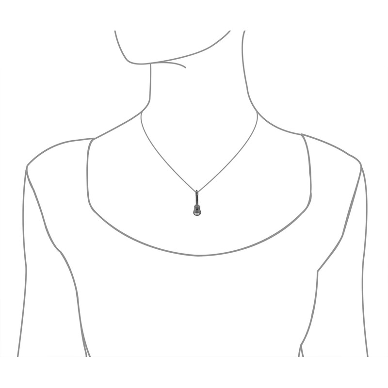 Sterling Silver Ukulele Pendant