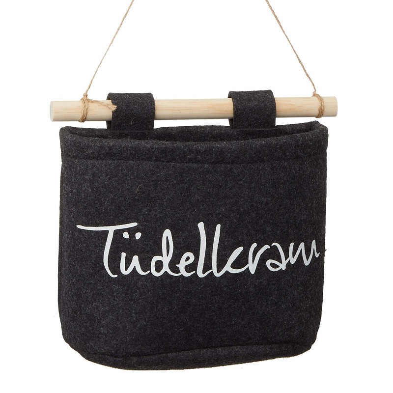 Felt Storage Bag Set of 4 | Hanging Basket, Grey,