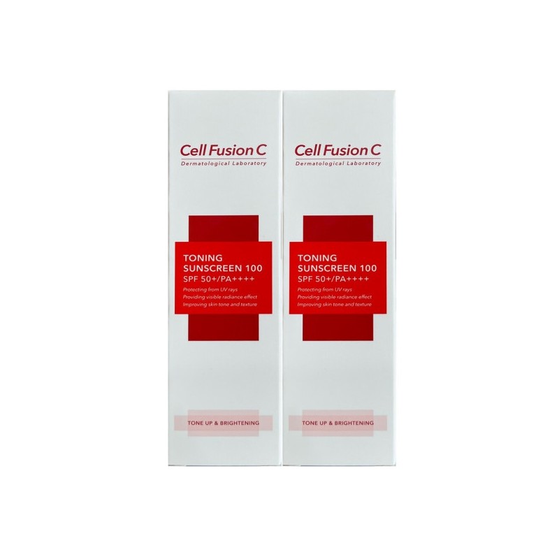 Cellfusionc Toning Sunscreen 100 50ml (SPF50+) 2 Bottles / Circle