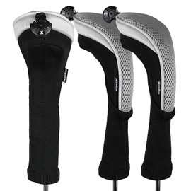 Andux Long Neck Golf Hybrid Club Head Covers Interchangeable Number Tags with Set of 3 Ctmt – 02 , grey