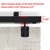 DIYHD 12FT Box Rail Heavy Duty Exterior Sliding Barn Door