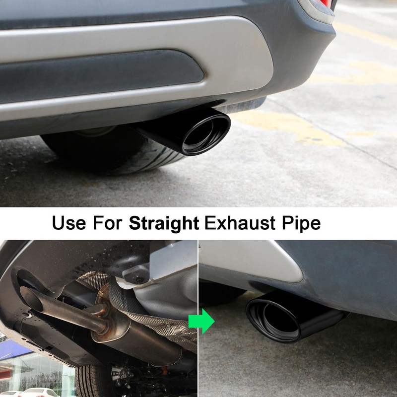 Dsycar Universal Stainless Steel Car Exhaust Tail Muffler Tip Pipe