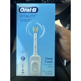 Oral-B Oral B Vitality Rechargeable Toothbrush; Deep Clean Between Teeth (White) New