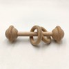  Arakierst 1pcs Beech Wood Ring Rattle Teether Chew Wooden