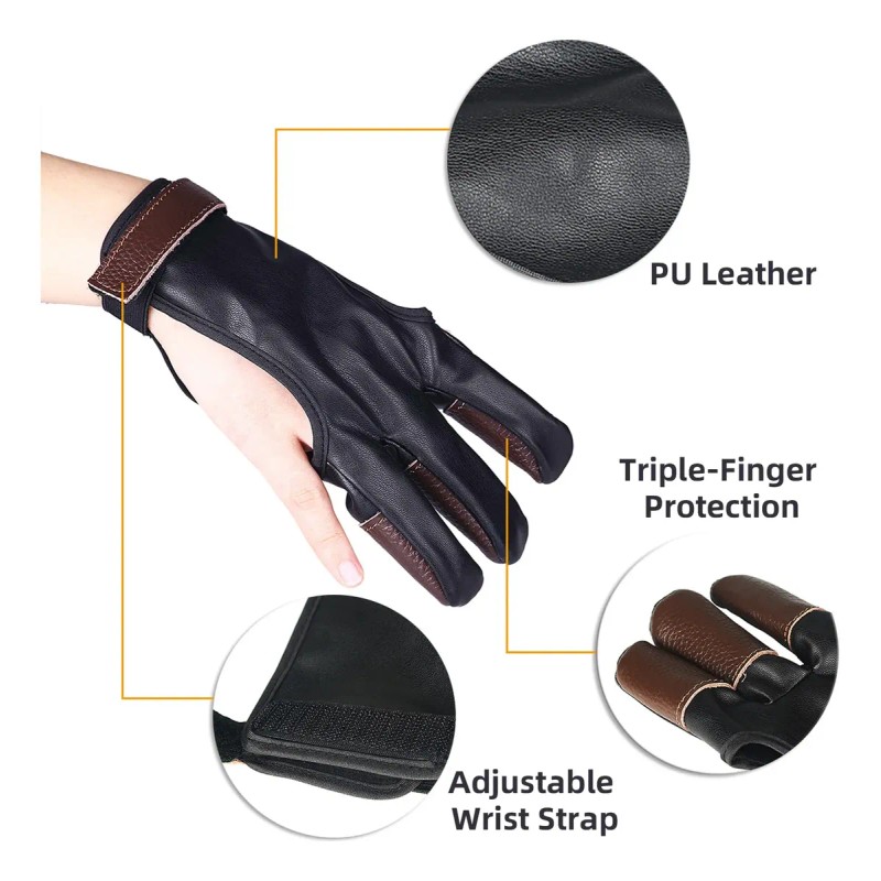 Guantes De Tiro Con Para Protección De Dedos Y Guantes