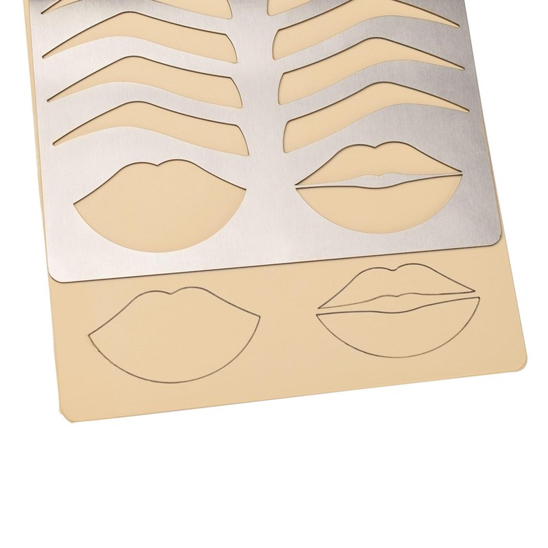 BAMTTOO Microblading Double-sided Eyebrow Tattoo Templates Professional Eyebrow Stencil Shaping