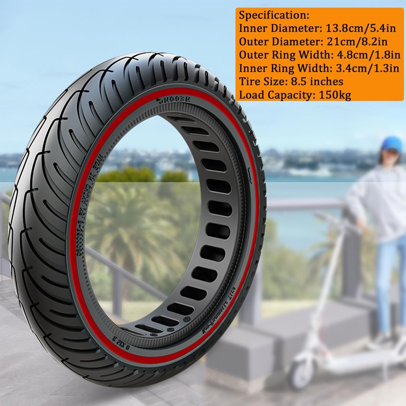 FOVNOT 8.5 Inch Solid Tire, Electric Scooter Tire Scooter Replacement