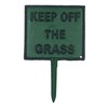 Keep off Grass Sign Cast Iron Sign Plaque Spike Stake