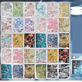 Alideco 30pcs Scrapbook Stickers Vintage Cakes Cuisine Desserts Sticker Book for Adults Sticker journaling Stickers for Scrapbooking (fenglingmengjing)