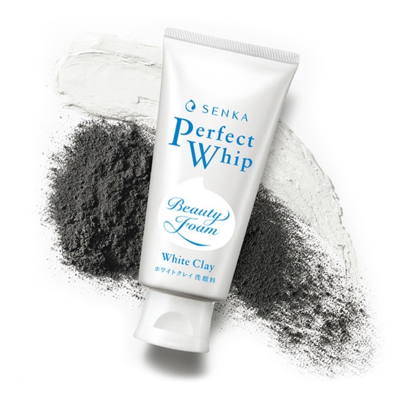 SENKA Perfect Whip White Clay Cleansing Foam, 120g, 2-Pack