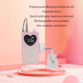 Taladro Eléctrico Portátil para Uñas, 0-35000 rpm Torno Eléctrico para Uñas Taladro de Uñas Máquina Herramienta de Pulido de Manicura Eficiente para P