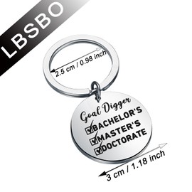 CENWA Master Degree Gift Dr Phd Graduation Keychain Doctorate Graduation gift (Doctorate K)