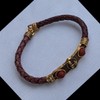 HG TECHNO SERVICES Handmade Shree Krishna Bracelet Men's Golden Religious