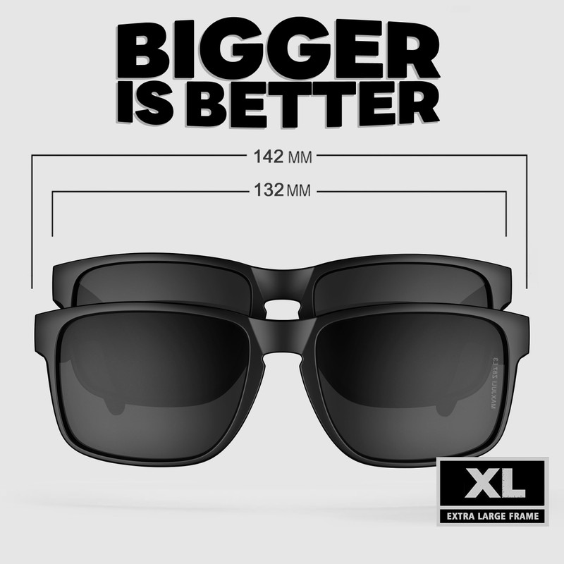 MAXJULI XL Size Double Extra Large Z87 Sunglasses for Big
