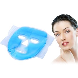 Cooling Mask Face with Velcro Fastening, Ice Cold Cooling Mask & Hot Compress Cooling Pads Face Gel Face Mask Against Stress, Pain, Swelling and as a Migraine Mask