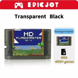 Retro Game Cartridge for SEGA Mega Drive – Packed with Classic Hits + 8GB TF - Black