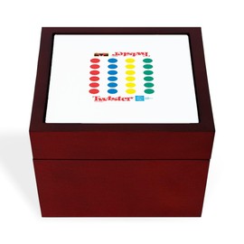CafePress Twister Game Mat Memory Keepsake Jewelry Box, 5"x5"x3.75"