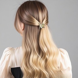 KANXINR 3 Pcs Pearl Small Claw Clips Rabbit Ear Hair Clip Claw Clips for Thin Hair Elegant Hair Accessories for Women Girls