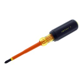 IDEAL Electrical 35-9194 Insulated Screwdriver Orange, 2 x 4 in. Shaft Screwdriver with Cushion-Grip Handles. Electrician Tool Kits