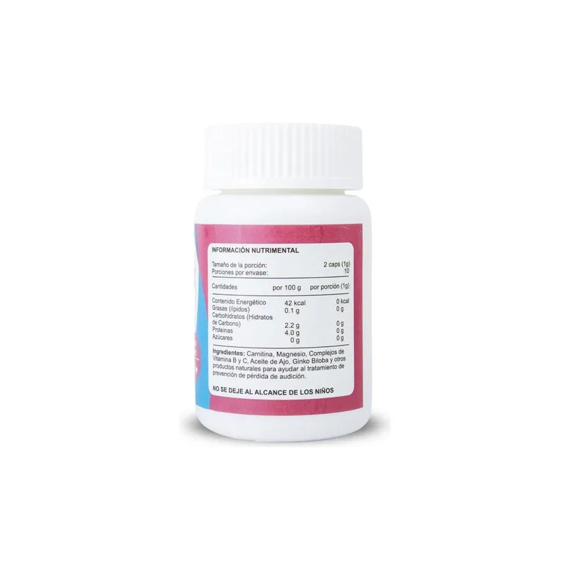Supervits Otovix Para El Sistema Auditivo, Carnitina 100 Capsulas Sabor