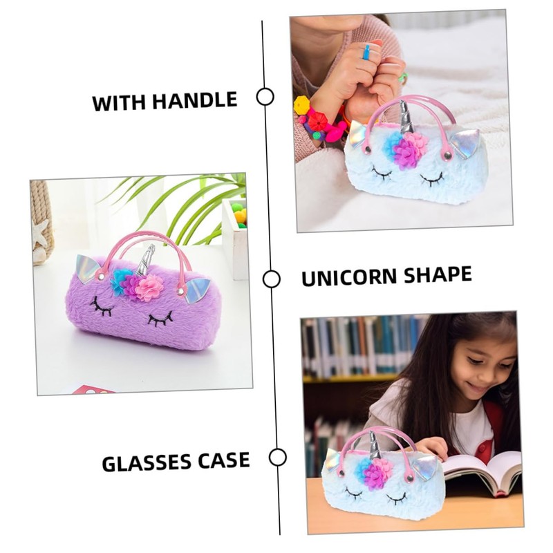 IMIKEYA 2pcs Unicorn Glasses Case for - Cute Hard Shell