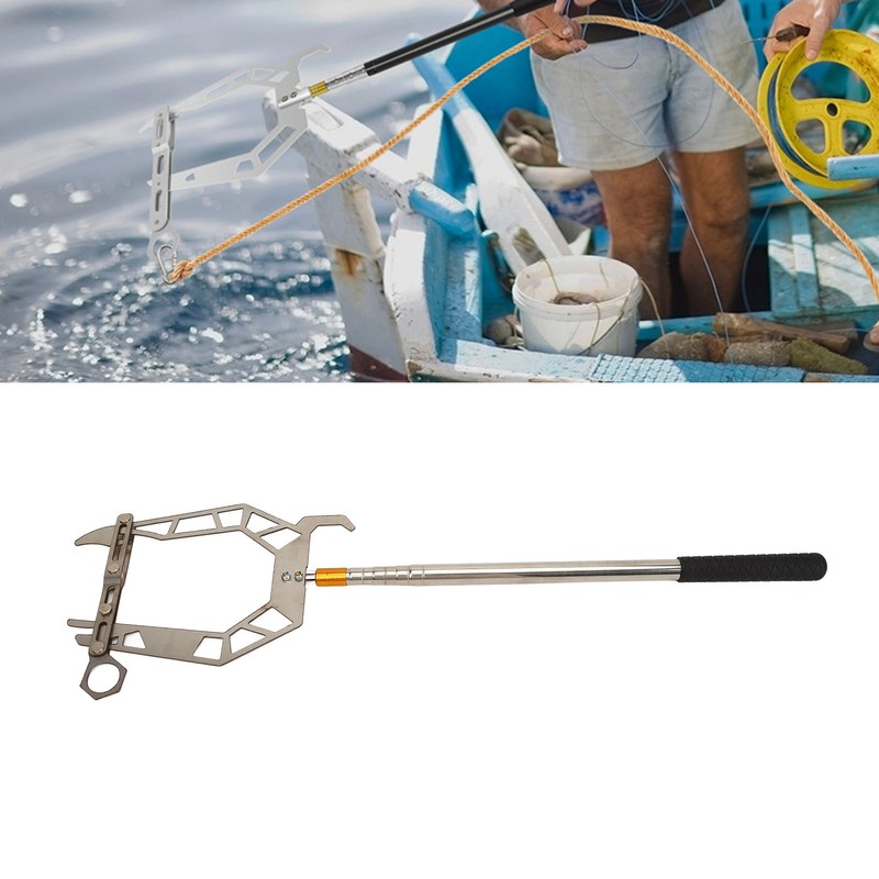 U Type Mooring Rope Threader Stainless Steel Dock Hook Cable