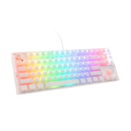 Ducky One 3 Aura 80% Mechanical Keyboard: Quack Mechanics Dampening, Hot-Swappable Cherry MX Blue Switches, High-Density PBT Doubleshot Keycaps, RGB, US, Aura White