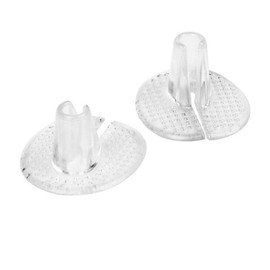 5Pairs Non-Slip Clear Silicone Thong Sandal Toe Protectors with Grain Surface Toe Cushions Gel Toe Separators Toe Guards Cushions Sandal Flip-Flop Toe Protectors