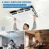 24" x 24" 4-Way Ceiling Air Vent Deflector, Heavy-Duty Plastic