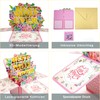 JanYoo 3D Birthday Card Pop-Up Card 3D Bouquet with Envelope,