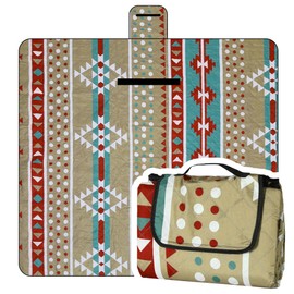 Dimatic Cute Picnic Blankets 78"x78" Extra Large Beach Blankets Waterproof Sand Proof Foldable Portable for Outdoor Family Camping