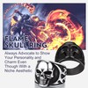 Bandmax Men's Skull Ring - Black Stainless Steel Flame Skull
