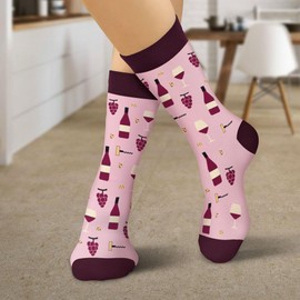 VICRAZY Wine Gifts for Women - Funny Wine Socks for Women - Gifts for Wine Lovers - Wine Accessories for Wine Lovers, Stocking Stuffers for Women