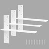 Floating Shelf Bracket 3/8" Thick Heavy Duty Shelf Brackets White