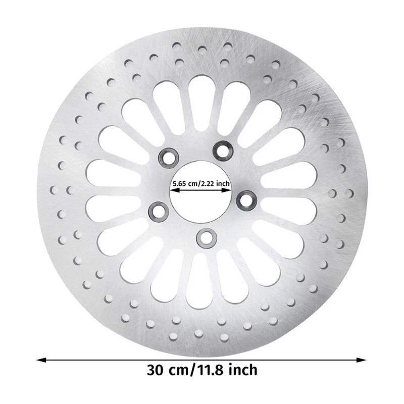 qwee-8 11.8" Brake Rotors 3pcs 2Front+1Rear Super Spoke 2008-2013 For