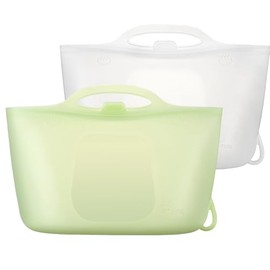 Bolsas esterilizadoras de botellas de viaje de silicona | Bolsas esterilizadoras de vapor de microondas de 2000 ml para biberones, extractor de leche y chupetes, bolsas esterilizadoras de vapor