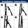 X AUTOHAUX Rear Windshield Wiper Blade Arm Set for Honda
