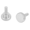 40pcs M6 Zinc Plated Carbon Steel Flat Knurled Head Bolts