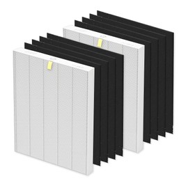 C545 Replacement Filter S Compatible with Winix C545 Air Purifier, Replaces Parts 1712-0096-00 and 2522-0058-00, 2 Pack H13 True HEPA Filter + 8 Activated Carbon Filters