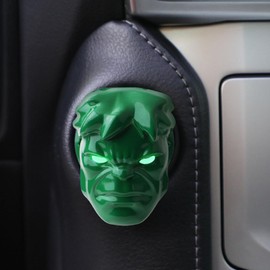 Car Engine Ignition Button Case Cover, MOTONG Metal Engine Start Stop Button Decoration Ring, Anti Scratch Gneral Motors Push Start Button Cover for Car Boat Motor(Hulk Green)